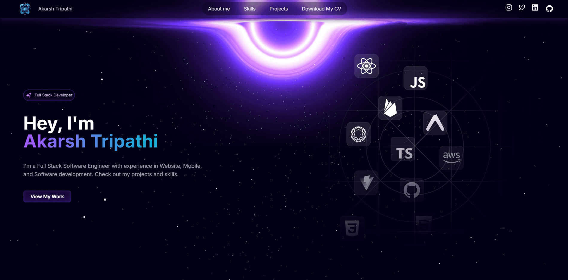 Space Themed Portfolio